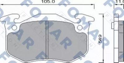 FOMAR FRICTION fo435881 -  Комплект тормозных колодок, дисковый тормоз